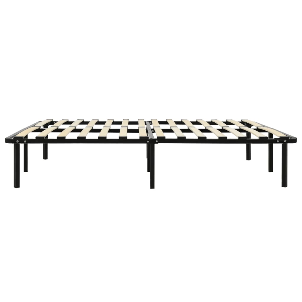 Bed Frame without Mattress Black Metal 120x200 cm