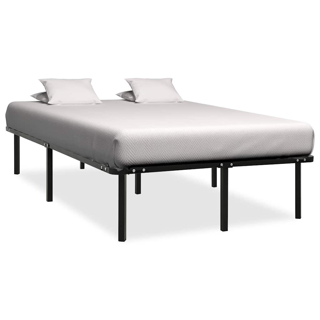 Bed Frame without Mattress Black Metal 160x200 cm