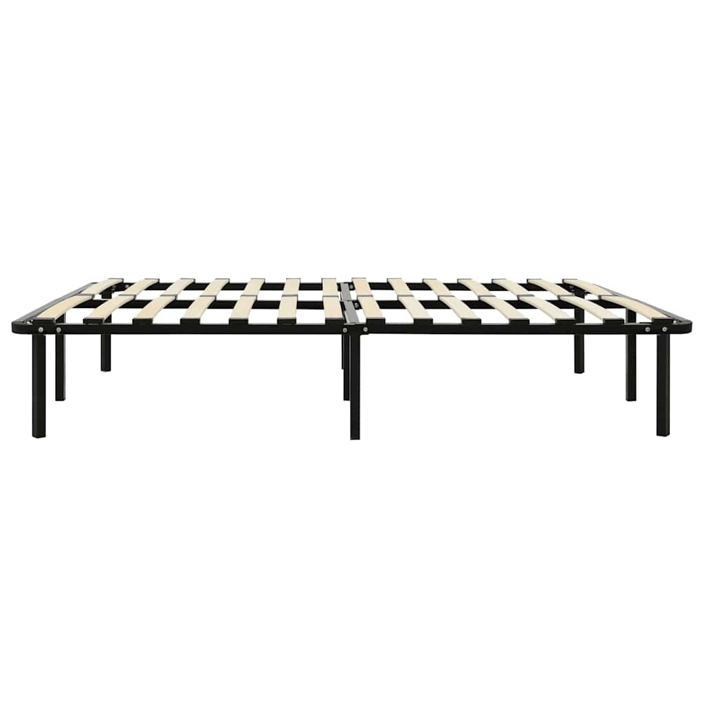 Bed Frame without Mattress Black Metal 160x200 cm