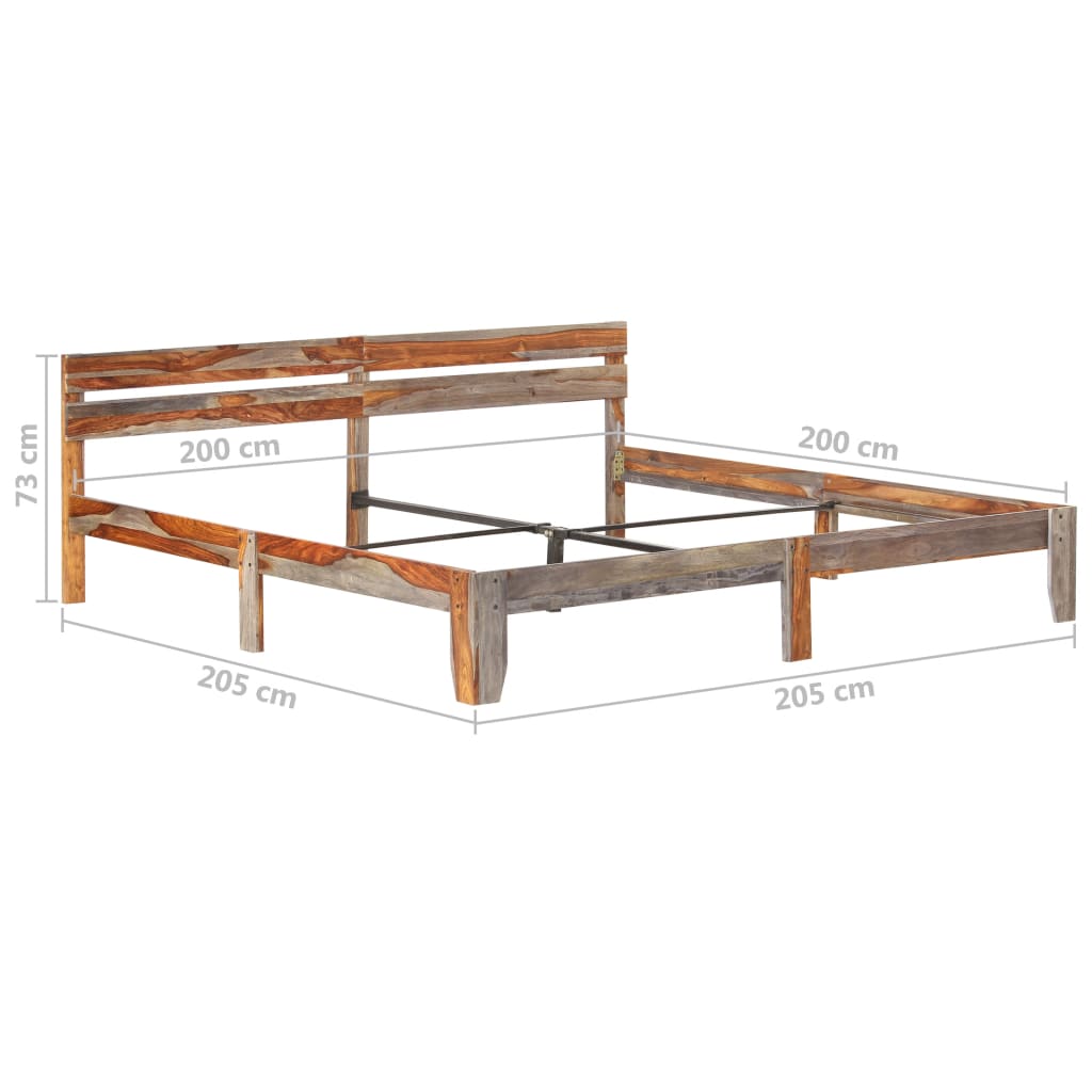 Bed Frame without Mattress Solid Wood 200x200cm