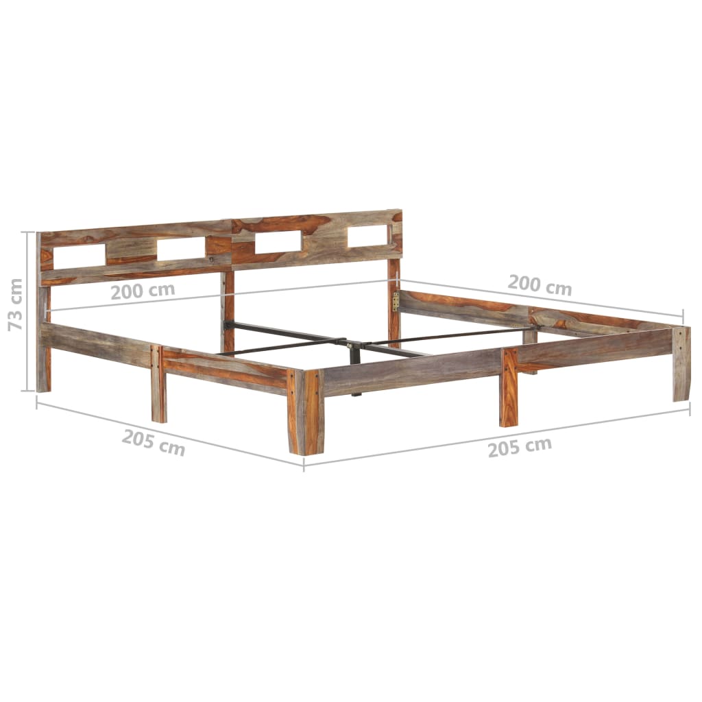 Bed Frame without Mattress Solid Wood 200x200cm