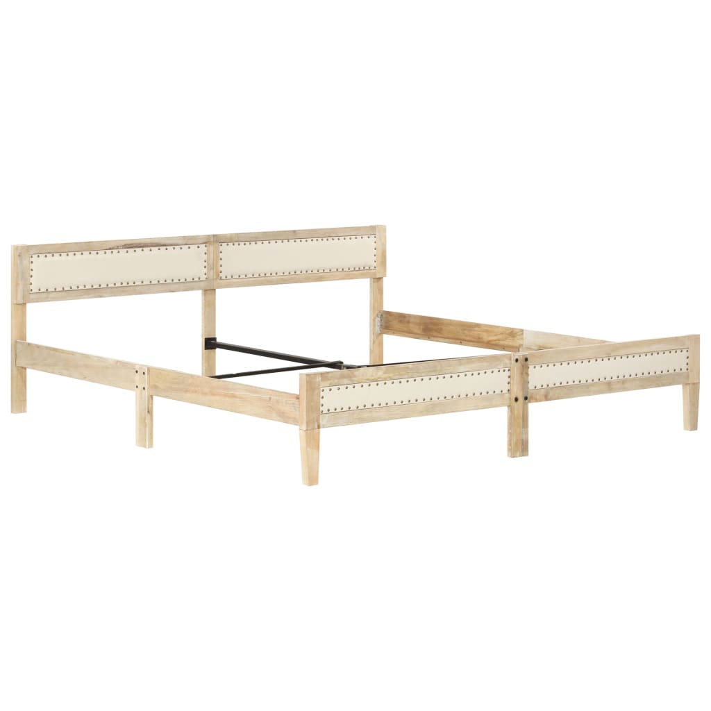 Bed Frame without Mattress Solid Mango Wood 200 cm