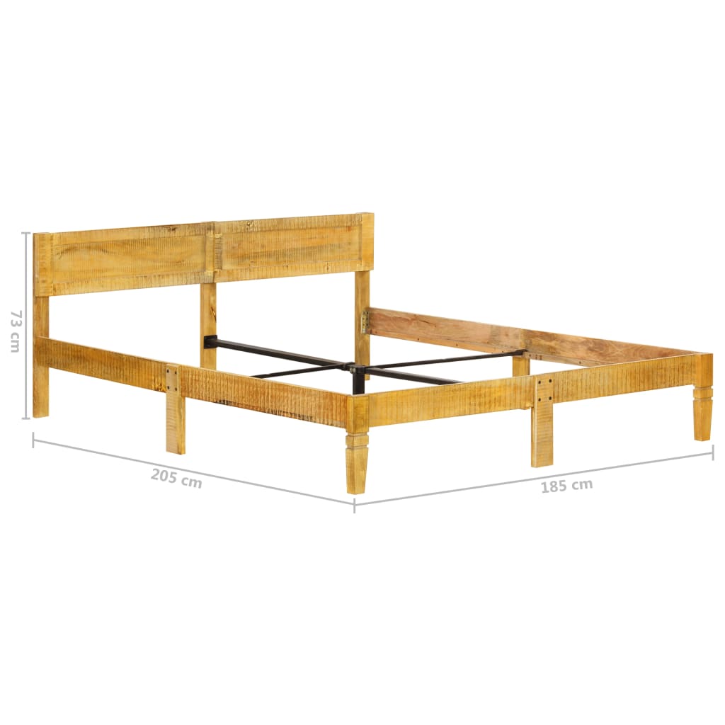 Bed Frame without Mattress Solid Mango Wood 180 cm