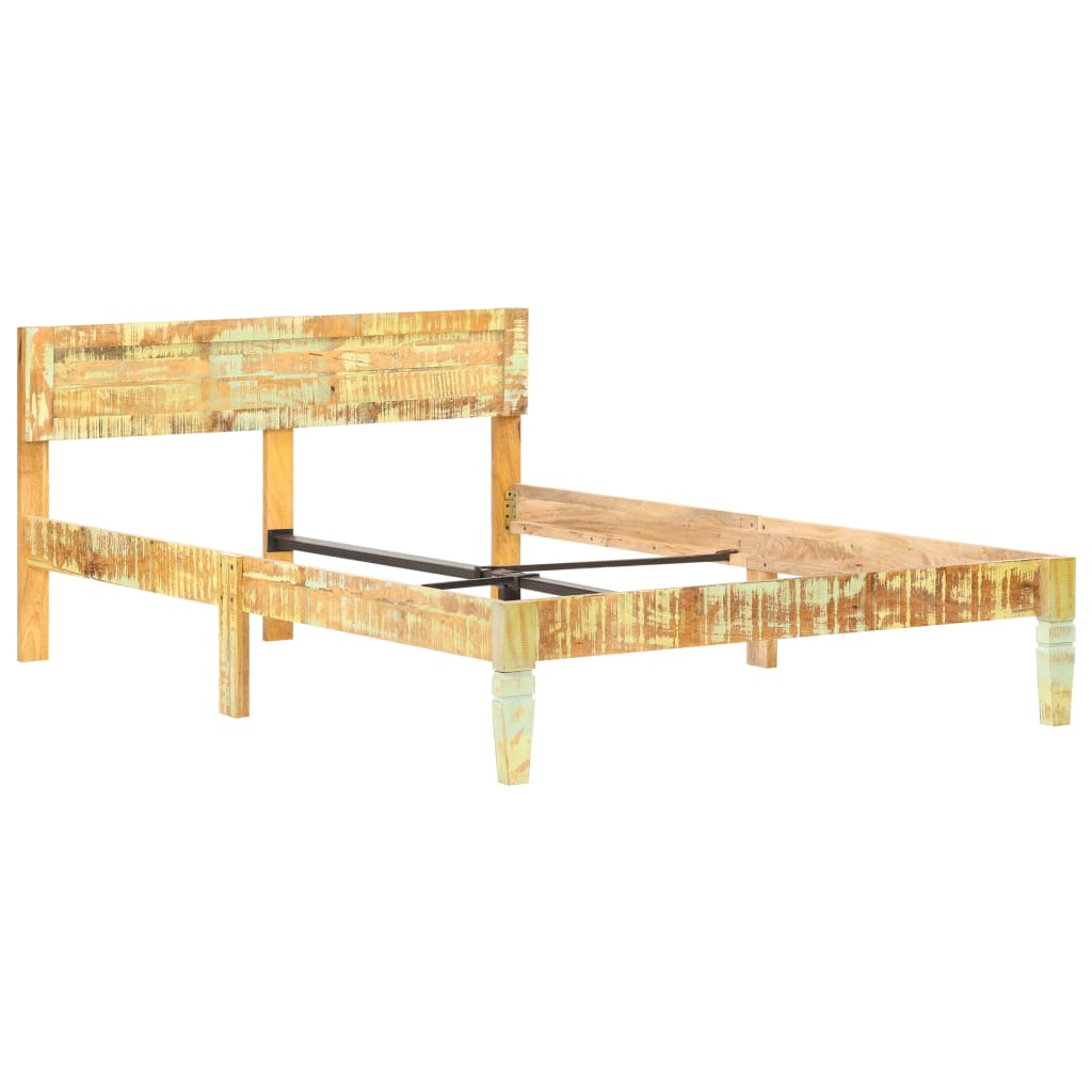 Bed Frame without Mattress Solid Reclaimed Wood 120x200cm