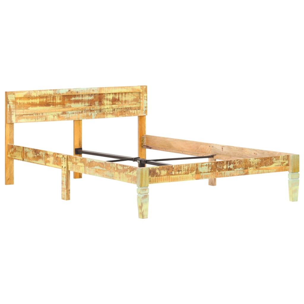 Bed Frame without Mattress Solid Reclaimed Wood 120x200cm