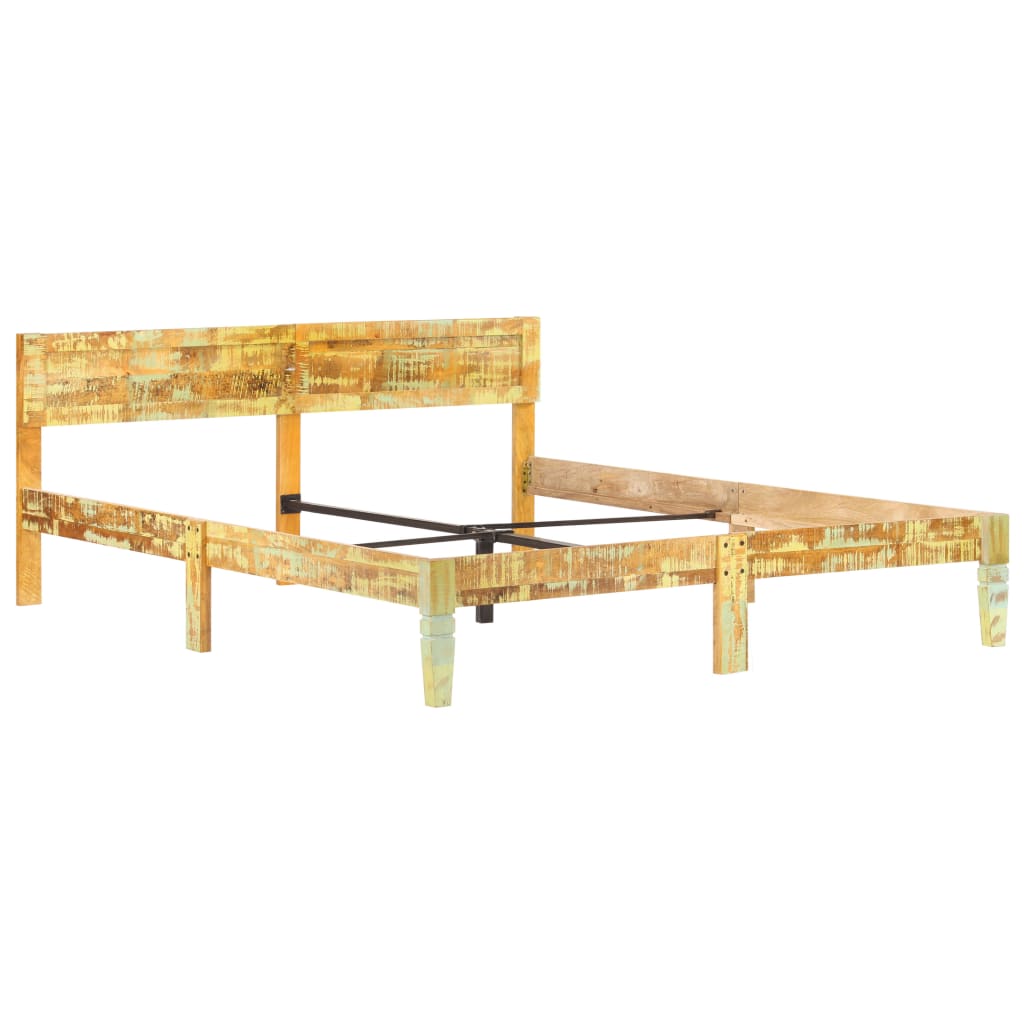 Bed Frame without Mattress Solid Reclaimed Wood 180x200cm