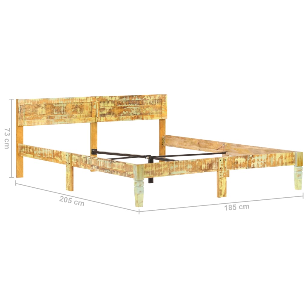 Bed Frame without Mattress Solid Reclaimed Wood 180x200cm