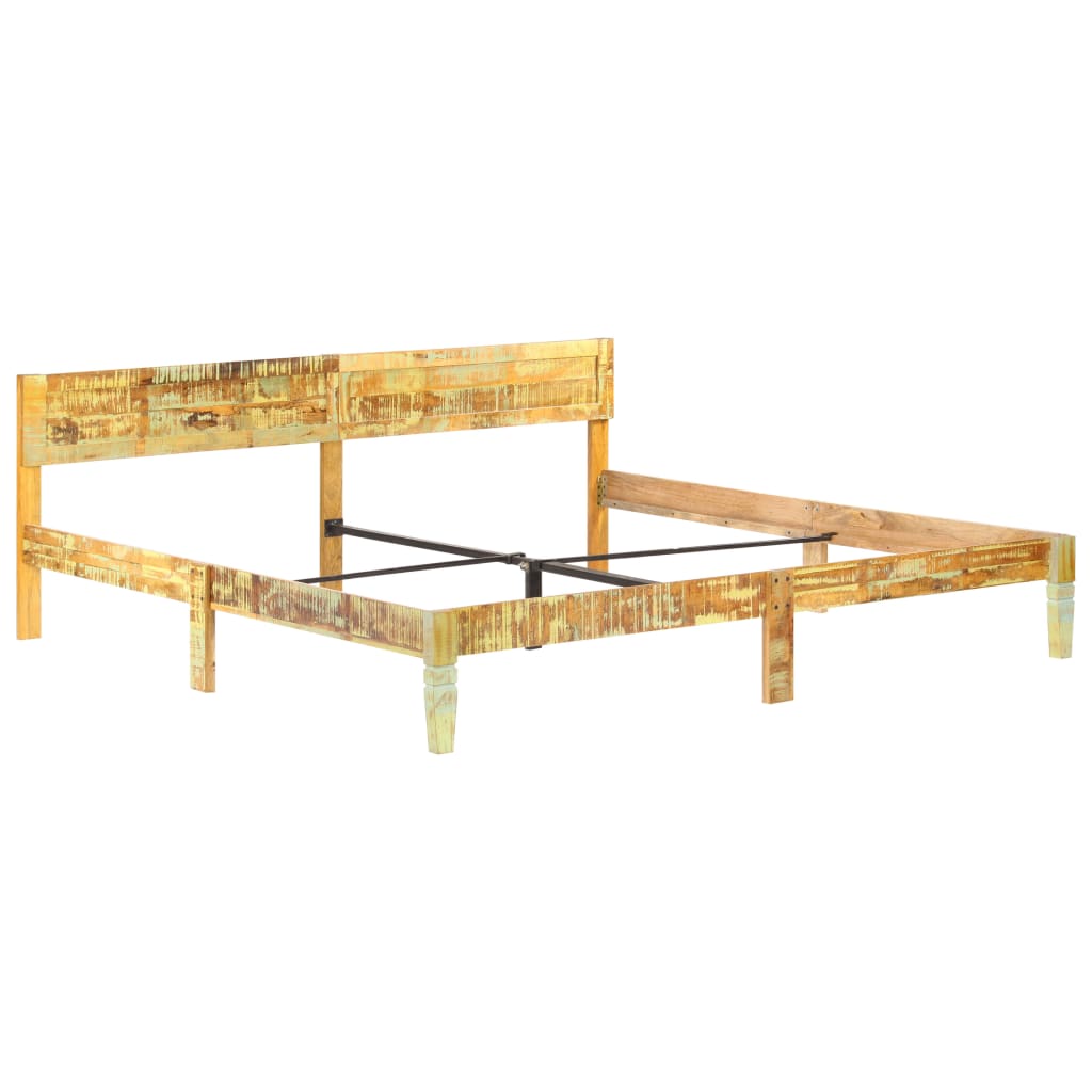 Bed Frame without Mattress Solid Reclaimed Wood 200x200cm