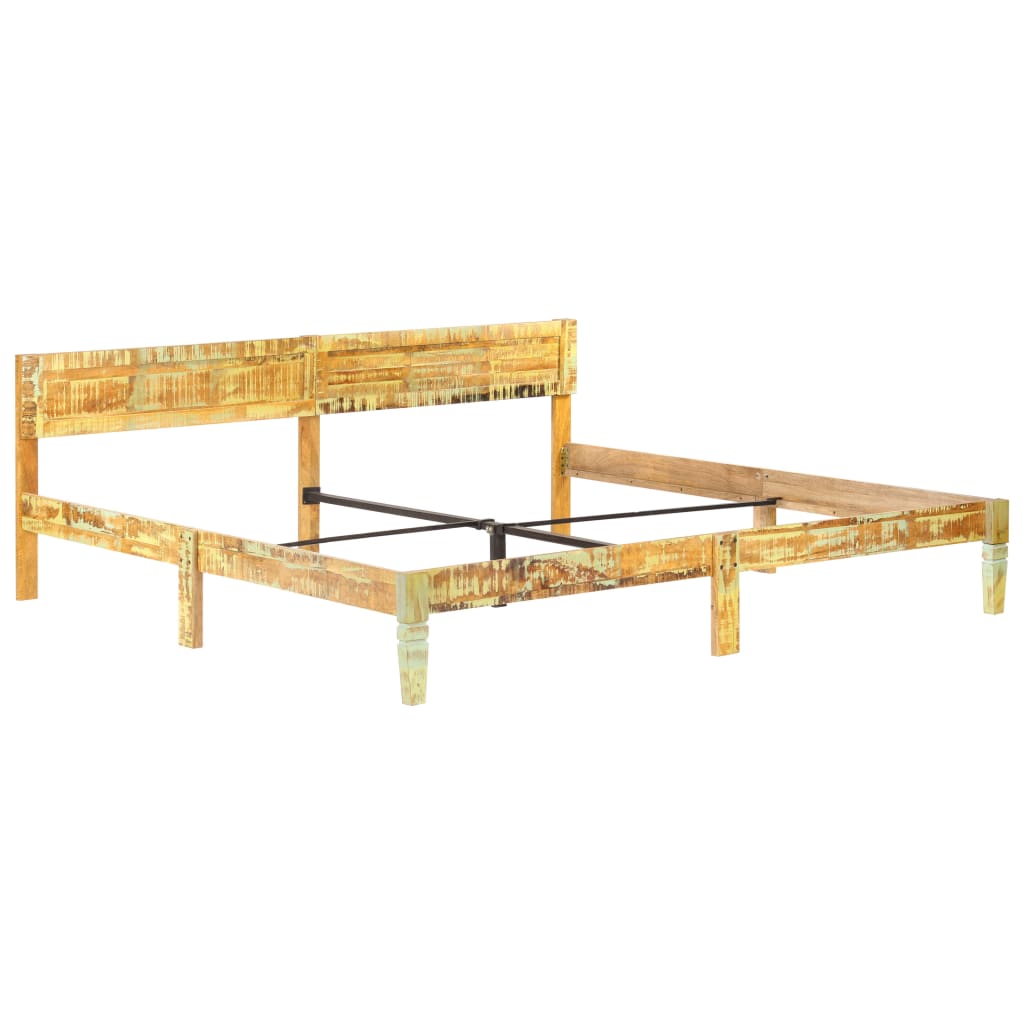Bed Frame without Mattress Solid Reclaimed Wood 200x200cm