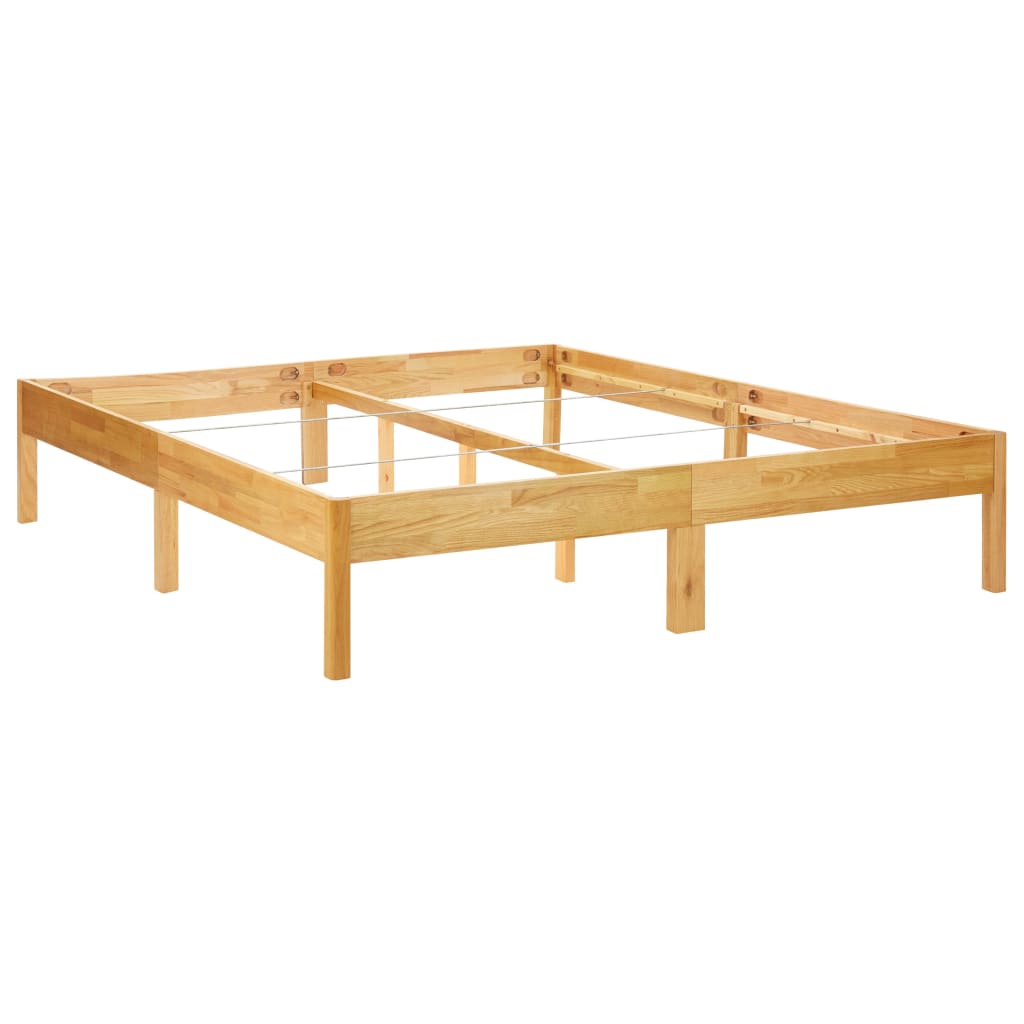 Bed Frame without Mattress Solid Oak Wood 180x200cm