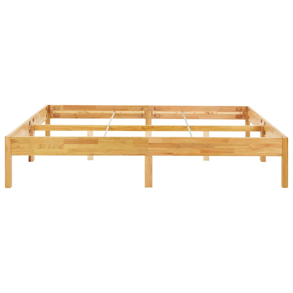 Bed Frame without Mattress Solid Oak Wood 180x200cm