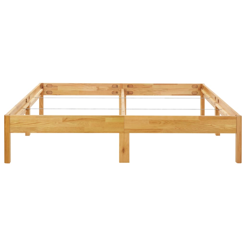 Bed Frame without Mattress Solid Oak Wood 180x200cm