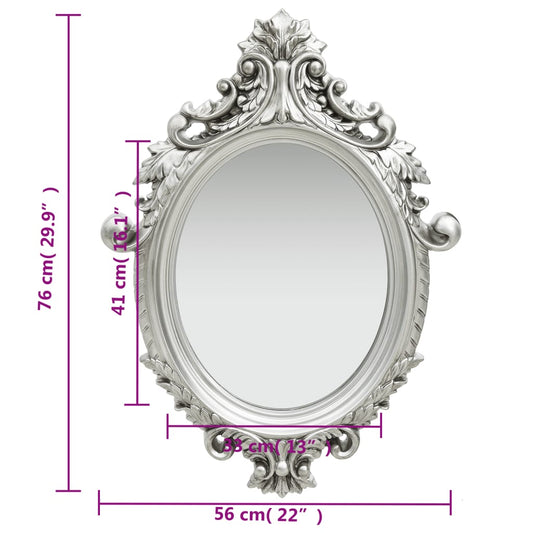 Wall Mirror Castle Style 56X76 Cm