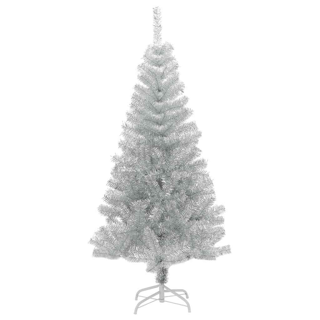 Artificial Christmas Tree with Stand Silver 150 cm PET