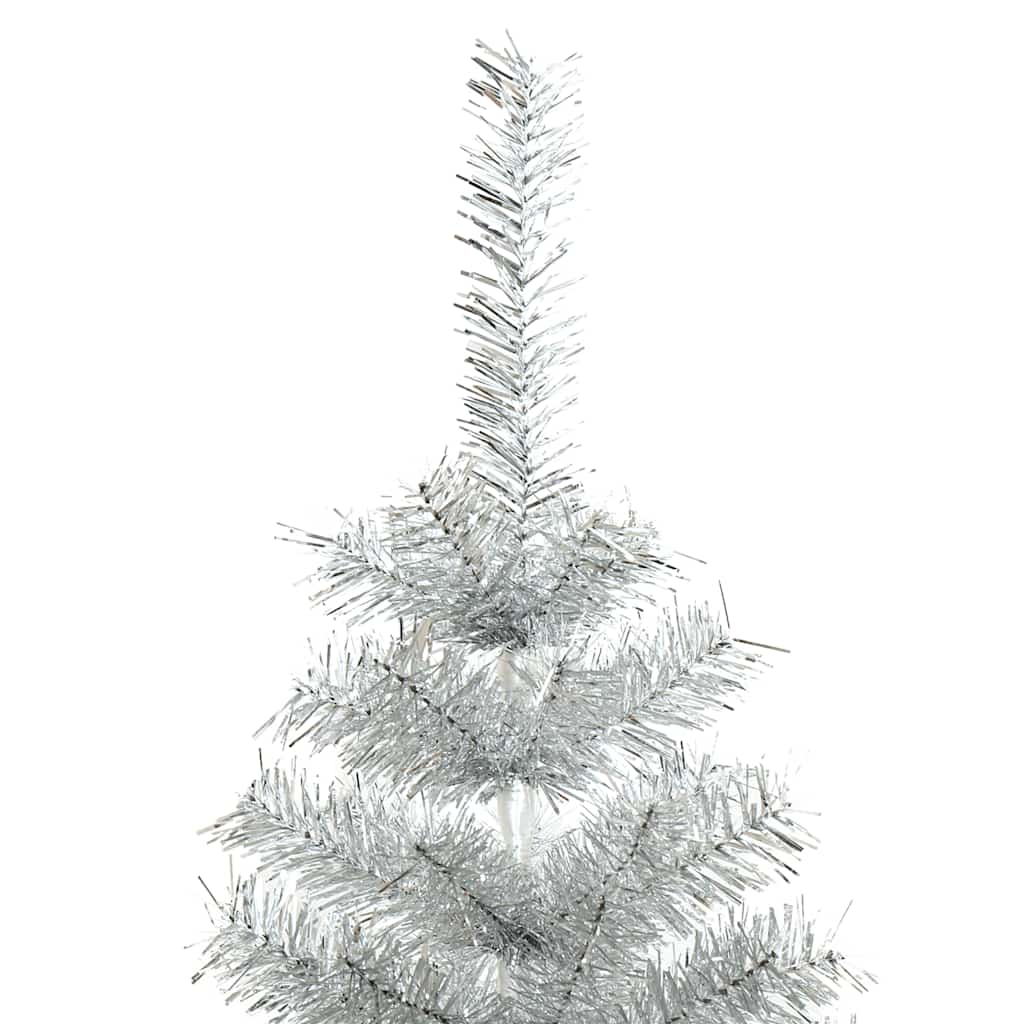 Artificial Christmas Tree with Stand Silver 150 cm PET