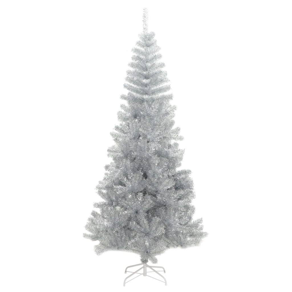 Artificial Christmas Tree with Stand Silver 180 cm PET