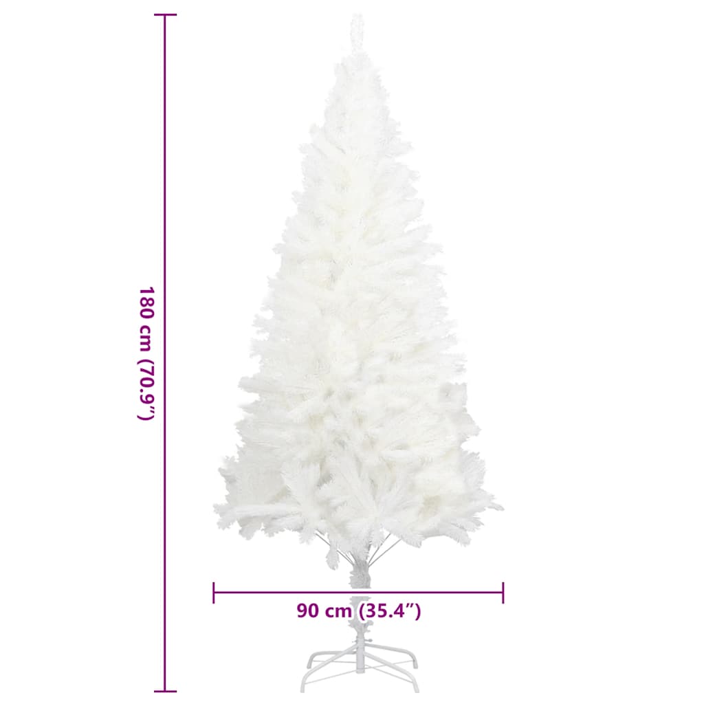 Artificial Christmas Tree Lifelike Needles White 180 cm