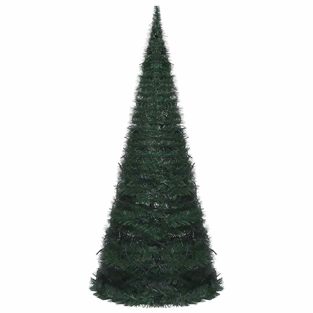 Pop-up String Artificial Pre-lit Christmas Tree Green 210 cm