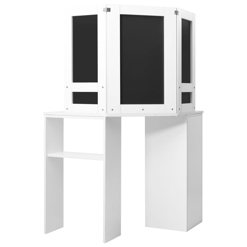 Corner Dressing Table Cosmetic Table Make-Up Table White
