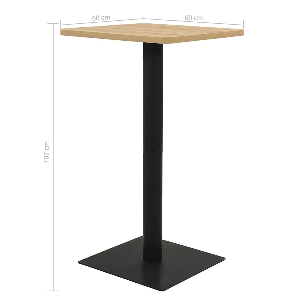Bistro Table Oak Colour 60x60x107 cm