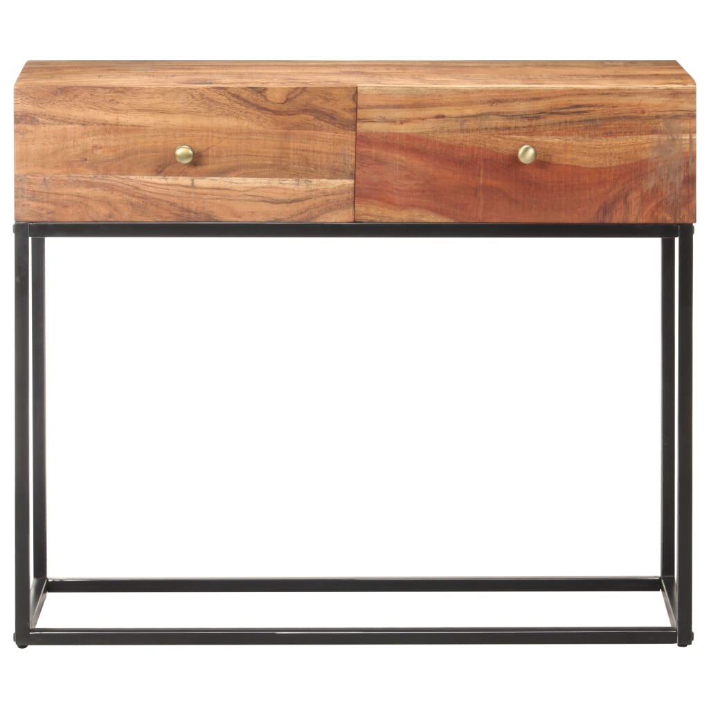 Console Table 90x35x75 cm Rough Acacia Wood