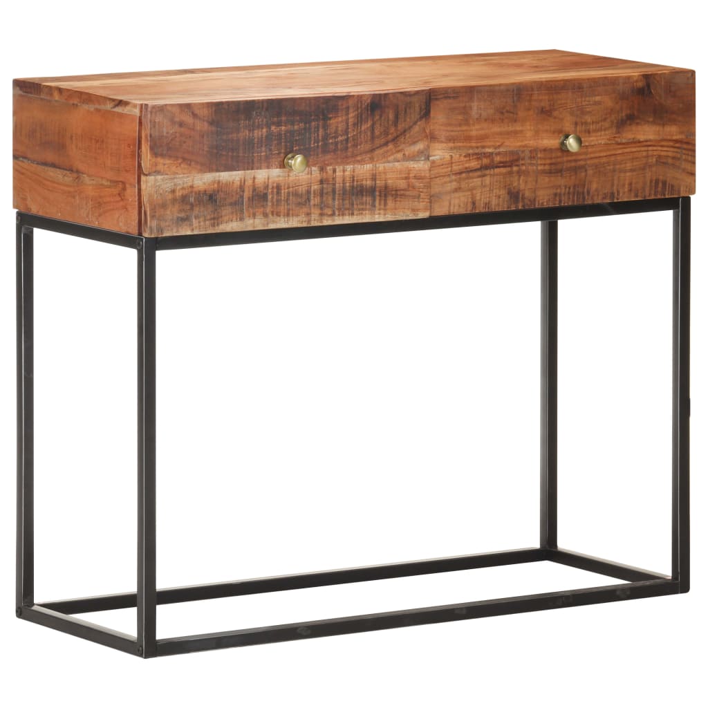 Console Table 90x35x75 cm Rough Acacia Wood