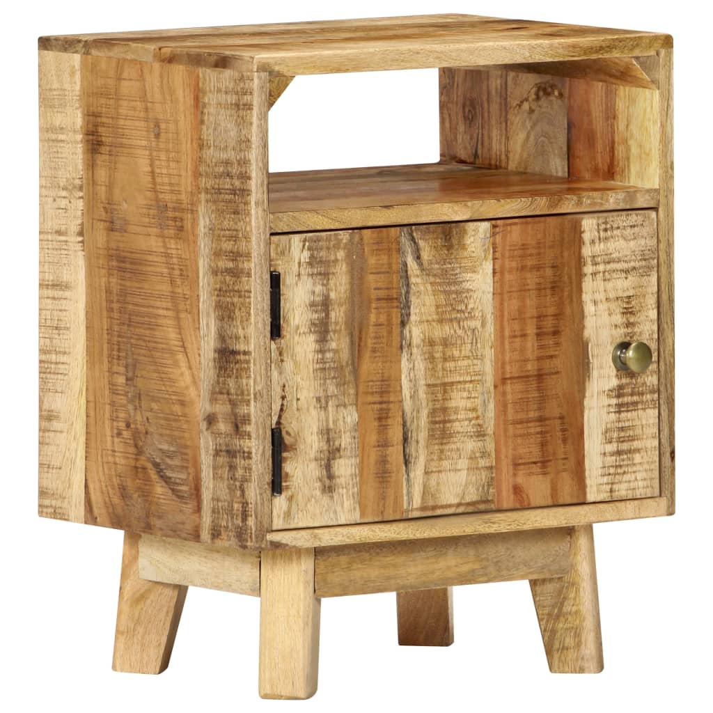 Bedside Table 40x30x50 cm Rough Mango Wood