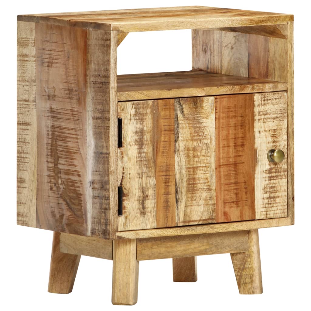 Bedside Table 40x30x50 cm Rough Mango Wood