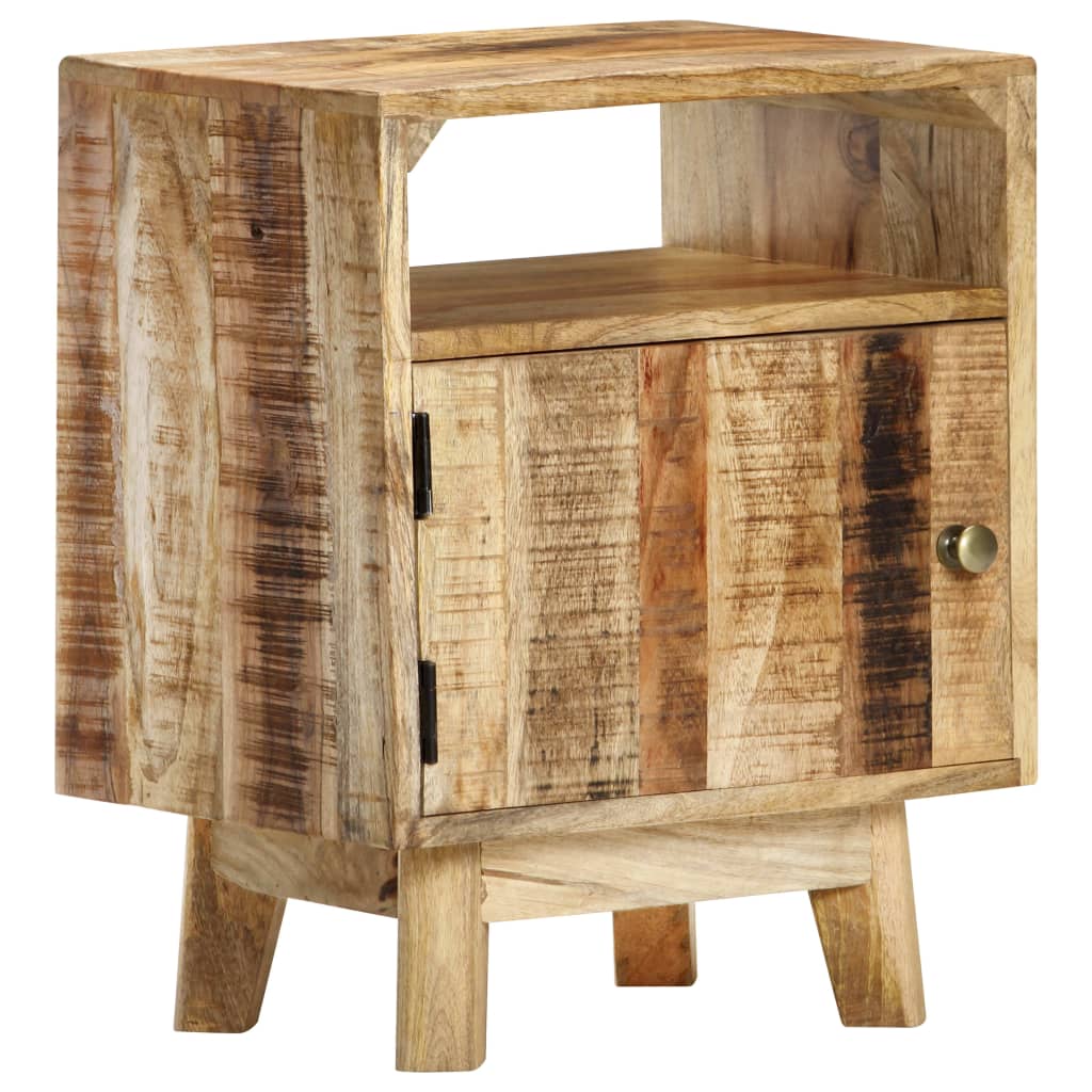Bedside Table 40x30x50 cm Rough Mango Wood