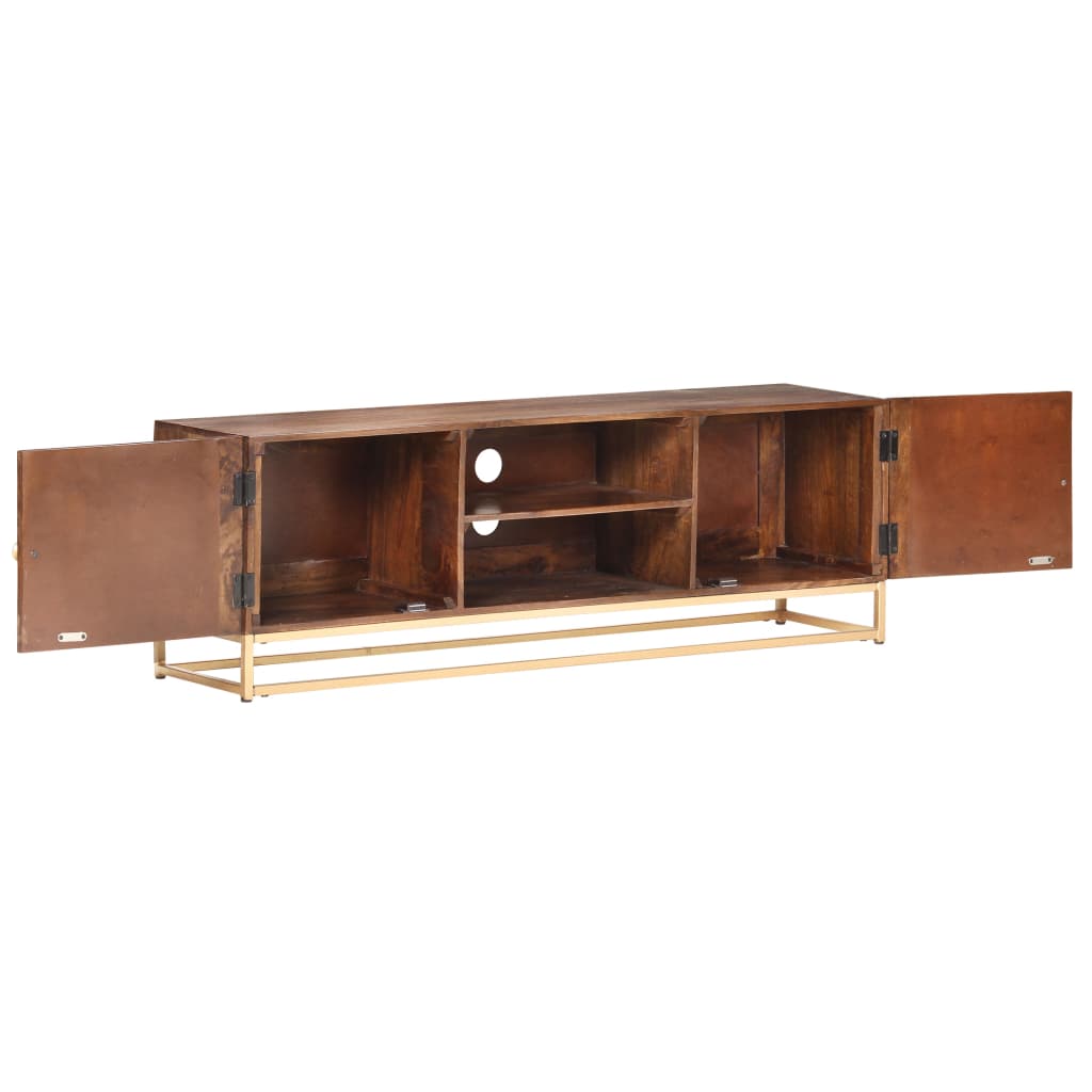 TV Cabinet 124x29x45 cm Solid Mango Wood