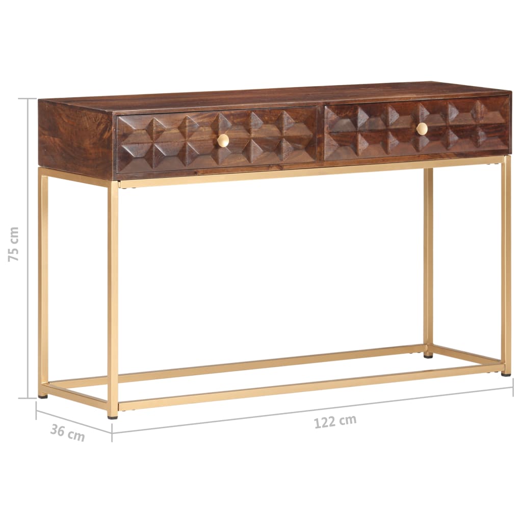 Console Table 122x36x75 cm Solid Mango Wood