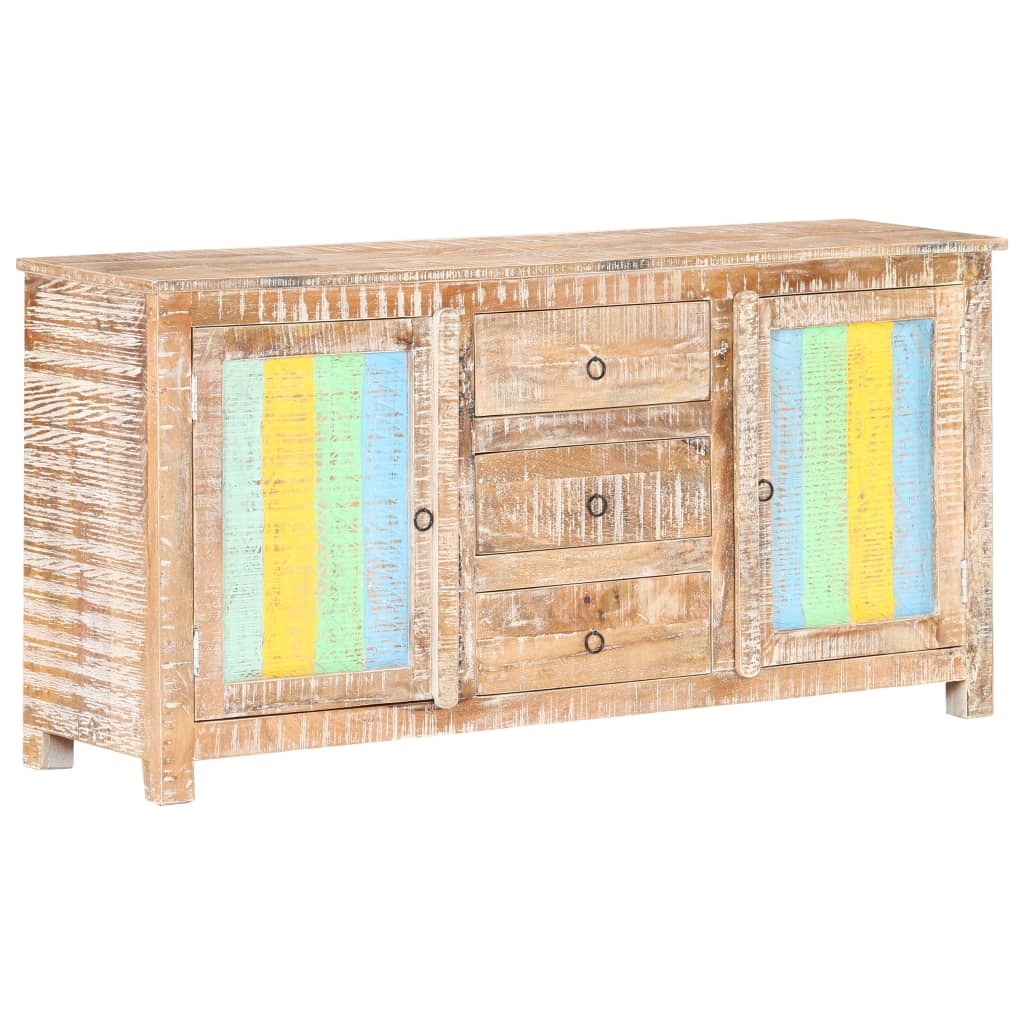 Sideboard 151x40x75 cm Rough Acacia Wood