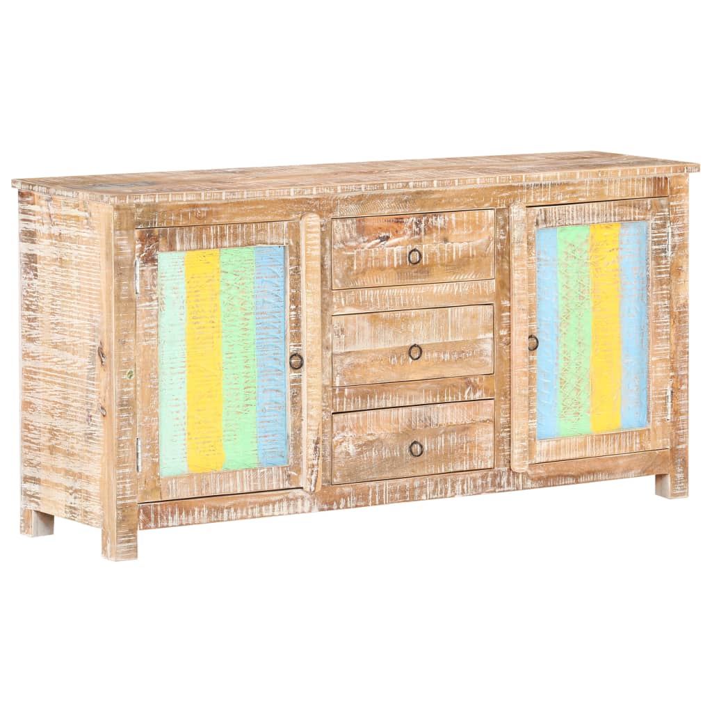 Sideboard 151x40x75 cm Rough Acacia Wood