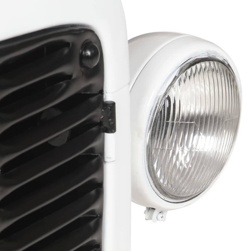 Tractor Wine Cabinet White 49x31x172 cm Rough Mango Wood