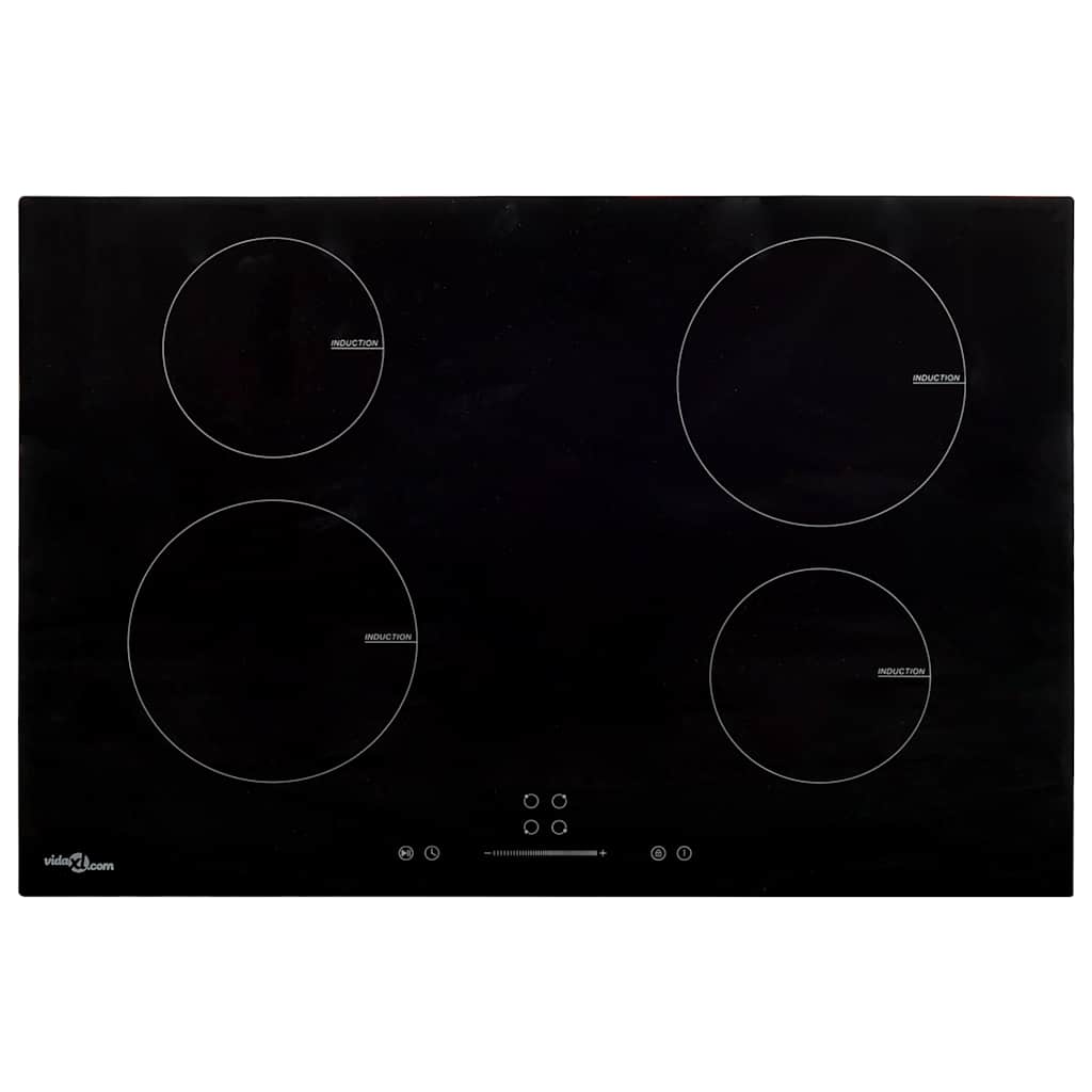Induction Hob with 4 Burners Touch Control Glass 77 cm 7000 W