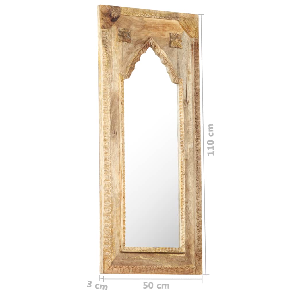 Mirror 50X3X110 Cm Solid Mango Wood