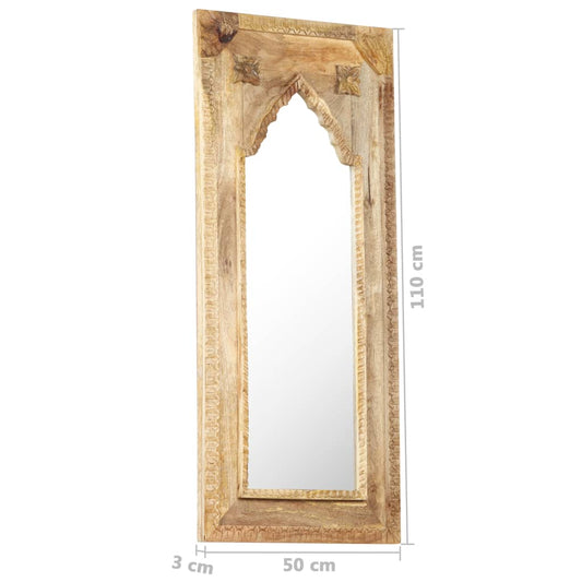 Mirror 50X3X110 Cm Solid Mango Wood