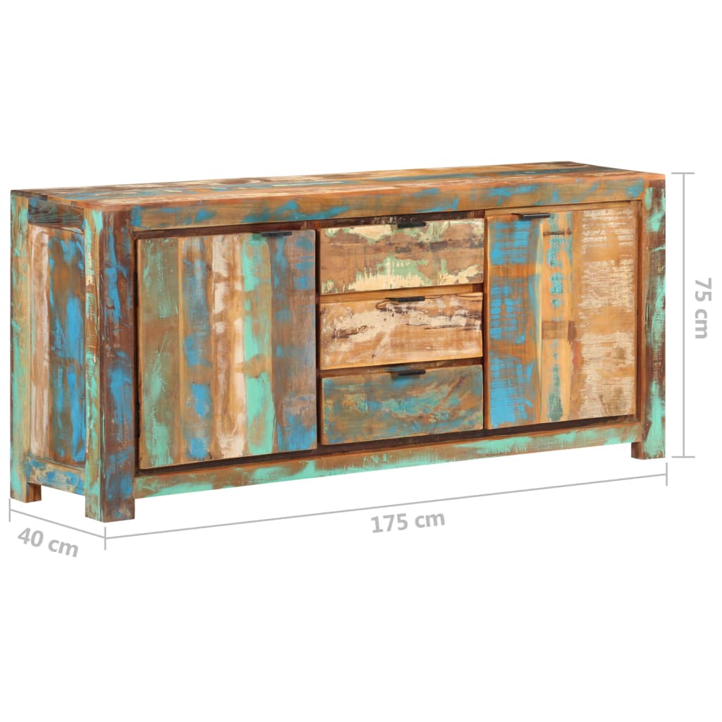 Sideboard 175x40x75 cm Solid Reclaimed Wood