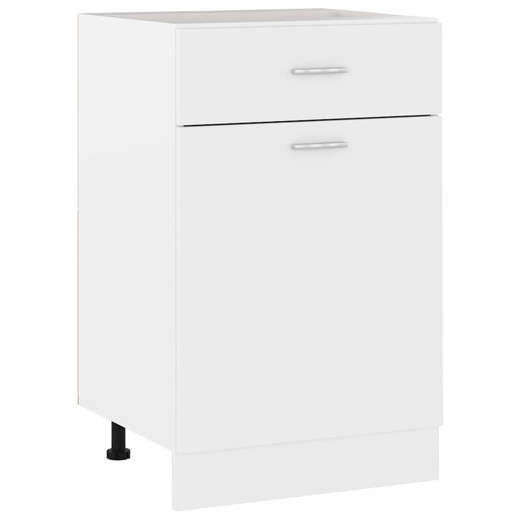 Drawer Bottom Cabinet Lyon White 50x46x81.5 cm Engineered Wood