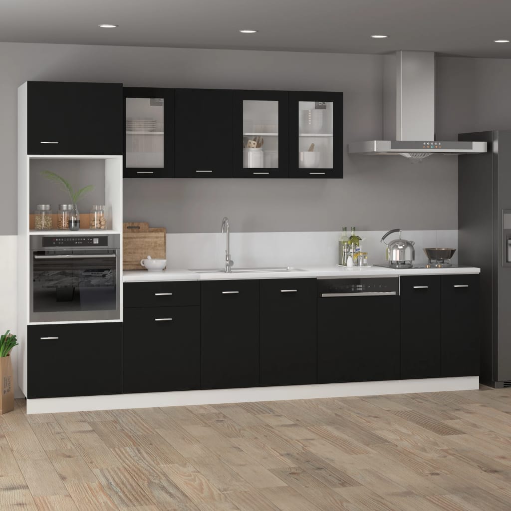 Hanging Cabinet Lyon Black 39.5x31x60 cm Engineered Wood