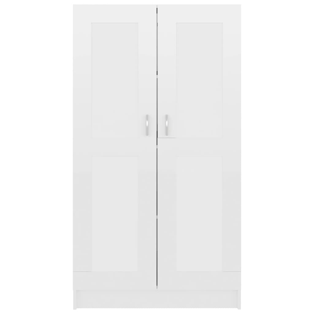 Book Cabinet High Gloss White 82.5x30.5x150 cm Engineered Wood