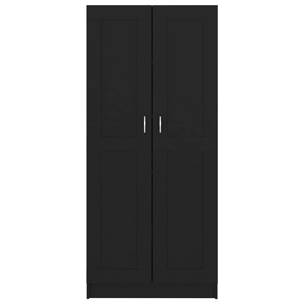 Book Cabinet Black 82.5x30.5x185.5 cm Engineered Wood