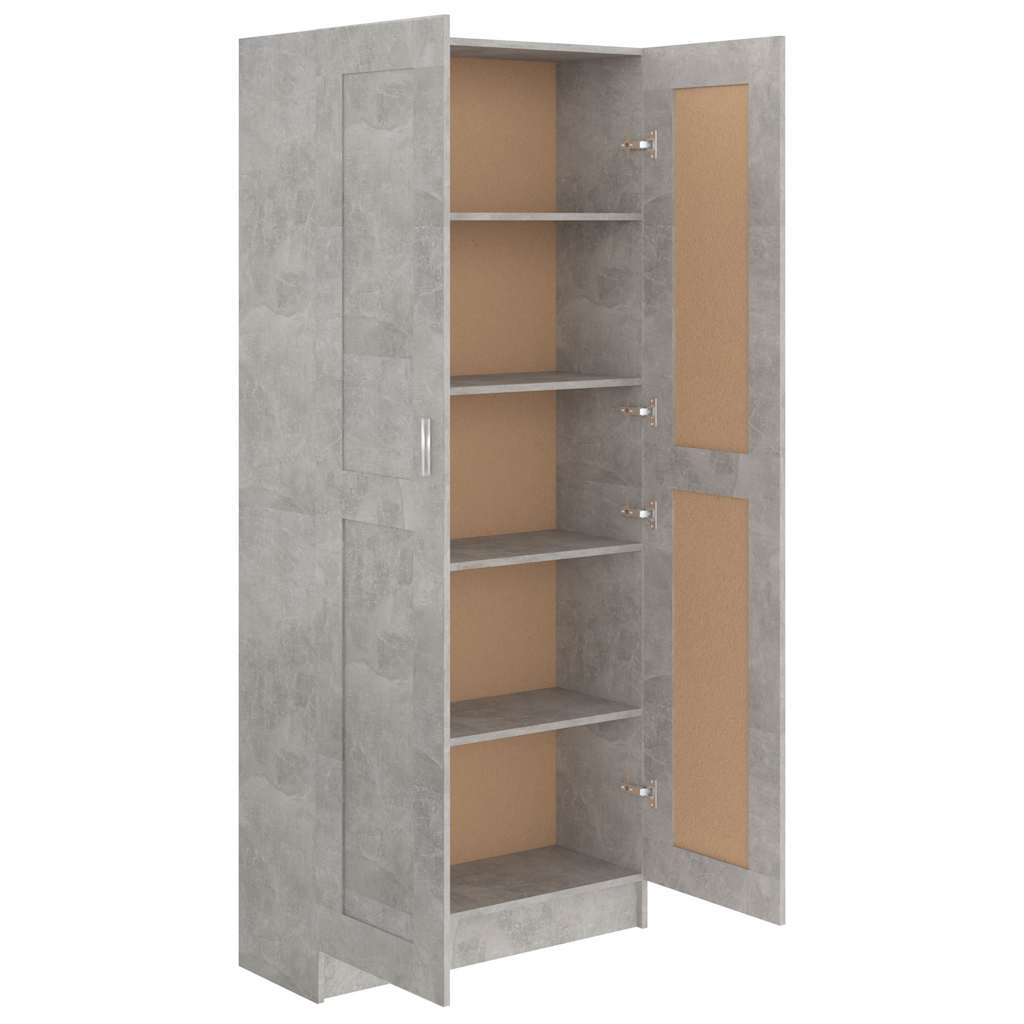 Book Cabinet Concrete Grey 82.5x30.5x185.5 cm Engineered Wood