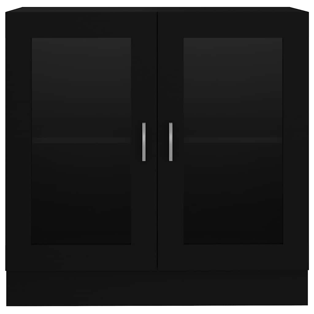 Vitrine Cabinet Black 82.5x30.5x80 cm Engineered Wood