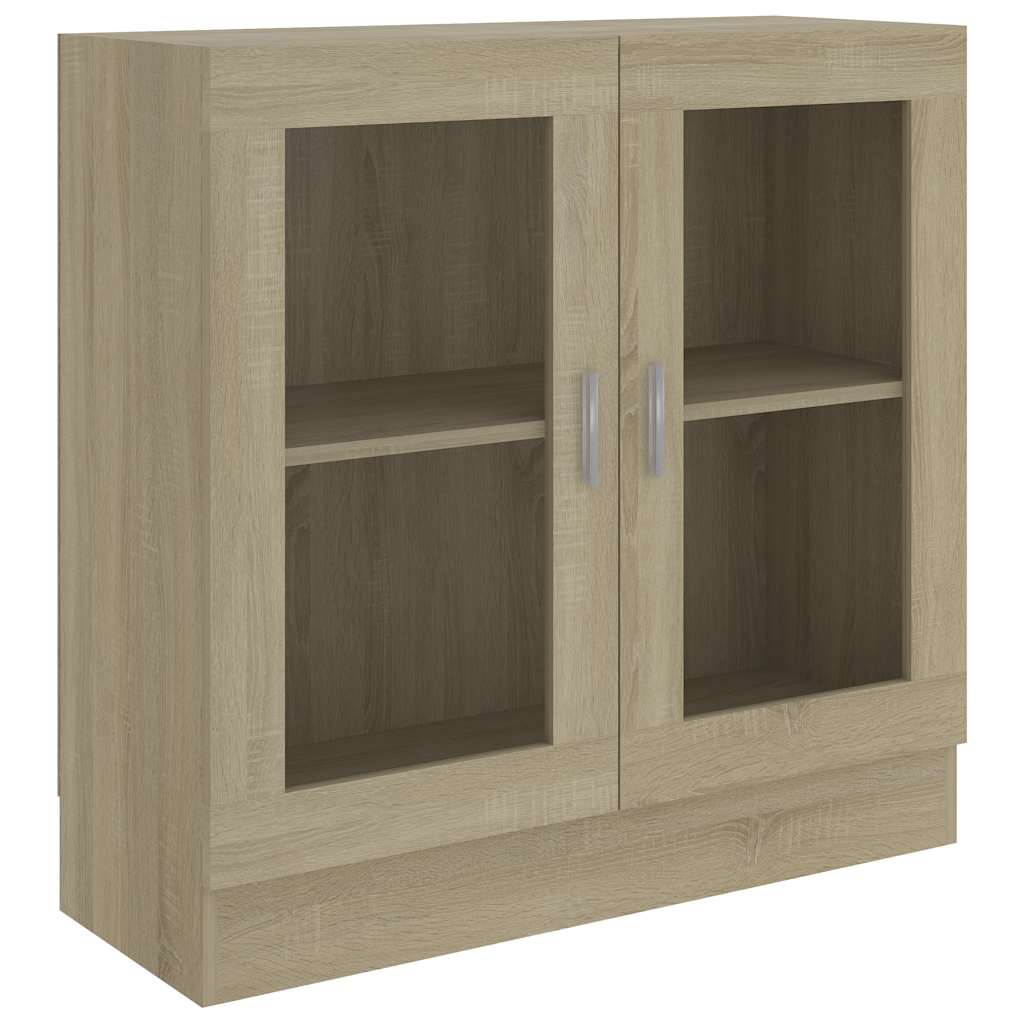 Vitrine Cabinet Sonoma Oak 82.5x30.5x80 cm Engineered Wood