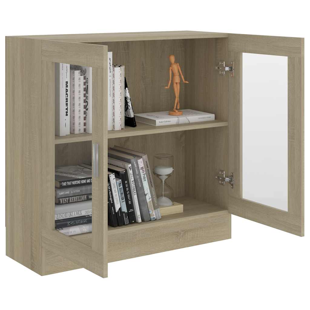 Vitrine Cabinet Sonoma Oak 82.5x30.5x80 cm Engineered Wood
