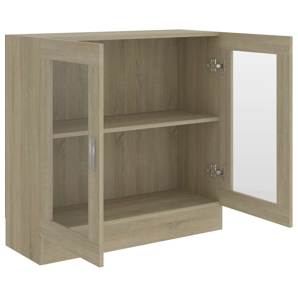 Vitrine Cabinet Sonoma Oak 82.5x30.5x80 cm Engineered Wood