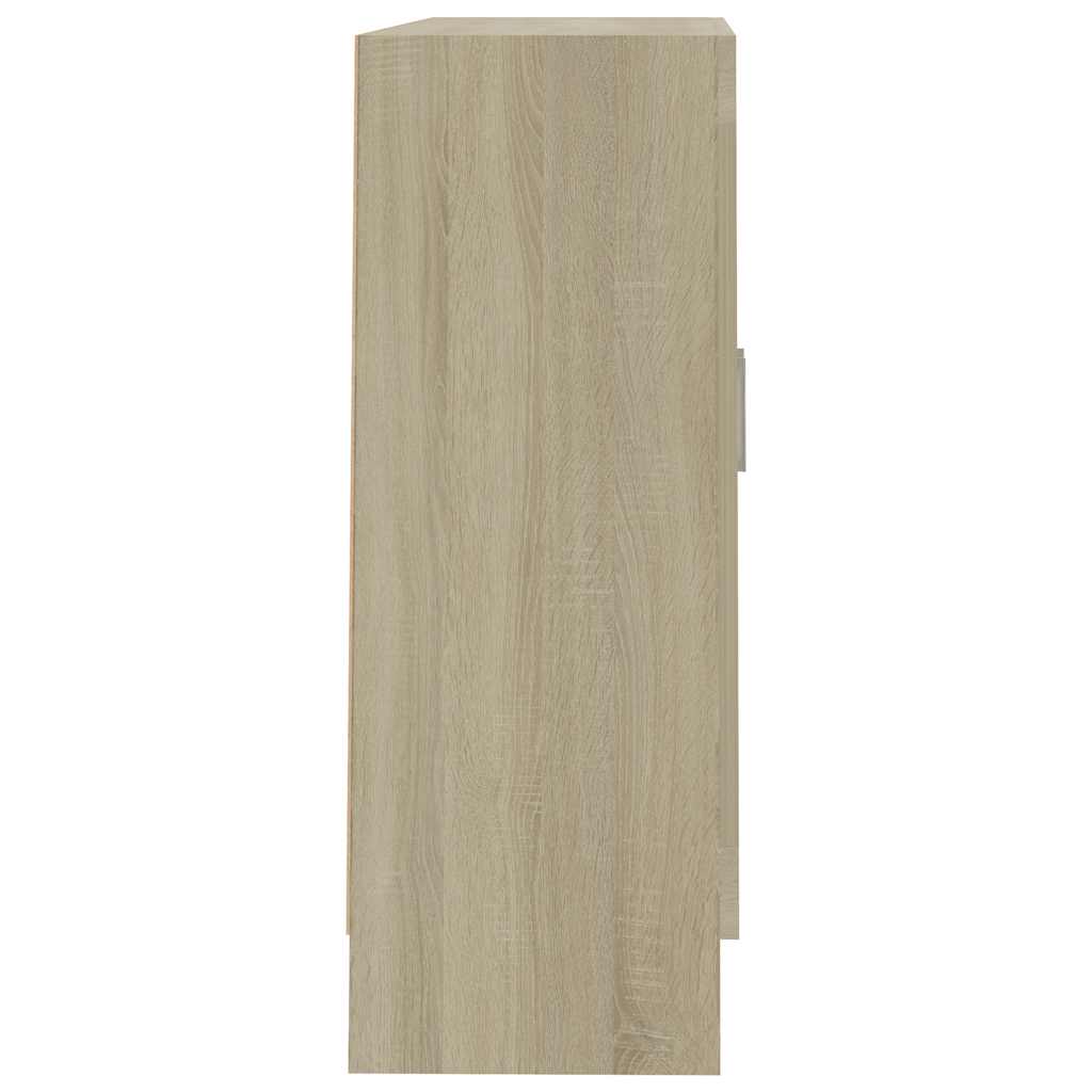 Vitrine Cabinet Sonoma Oak 82.5x30.5x80 cm Engineered Wood