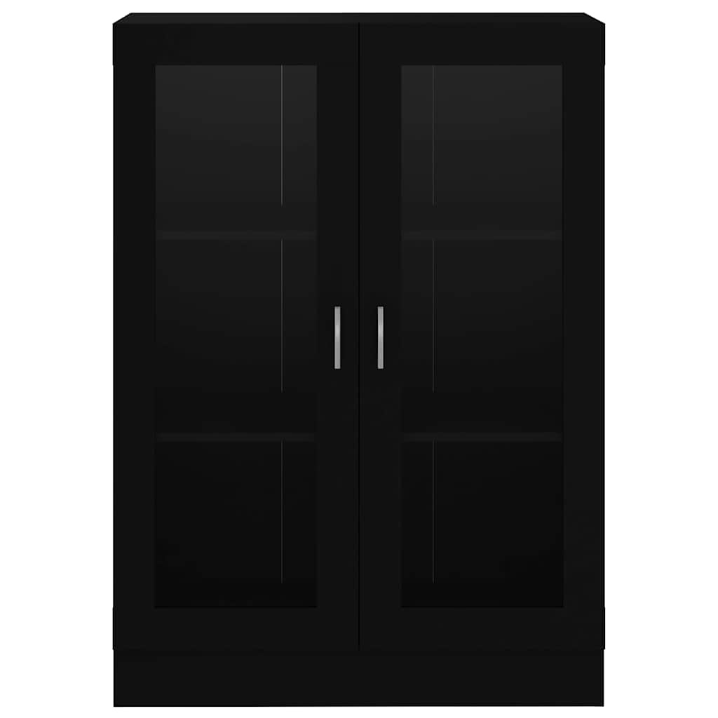 Vitrine Cabinet Black 82.5x30.5x115 cm Engineered Wood