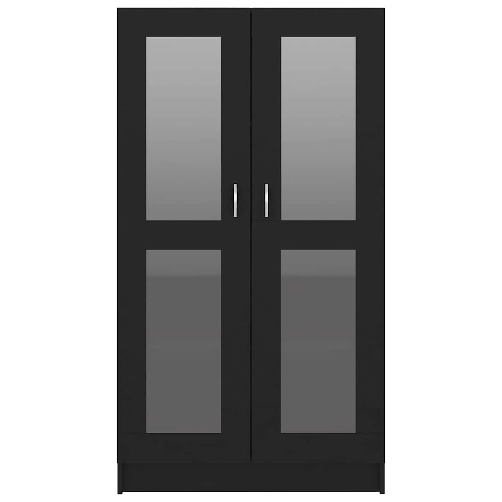 Vitrine Cabinet Black 82.5x30.5x150 cm Engineered Wood